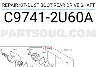 Nissan C97412U60A REPAIR KIT-DUST BOOT,REAR DRIVE SHAFT