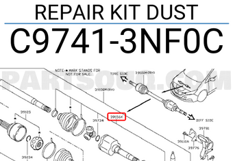 Nissan C97413NF0C REPAIR KIT DUST