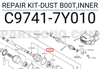 Nissan C97417Y010 REPAIR KIT-DUST B00T,INNER