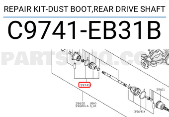 Nissan C9741EB31B REPAIR KIT-DUST BOOT,REAR DRIVE SHAFT