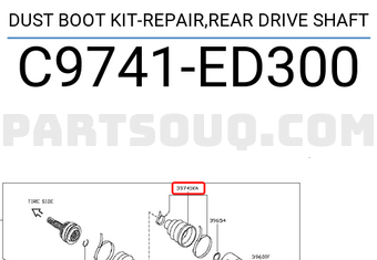 Nissan C9741ED300 DUST BOOT KIT-REPAIR,REAR DRIVE SHAFT