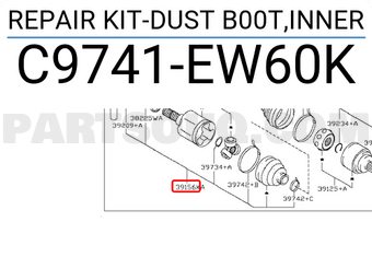 Nissan C9741EW60K REPAIR KIT-DUST B00T,INNER