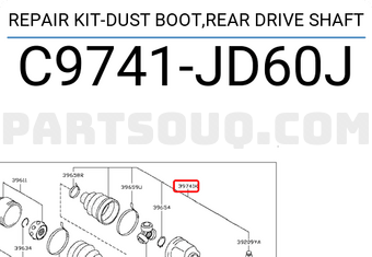Nissan C9741JD60J REPAIR KIT-DUST BOOT,REAR DRIVE SHAFT