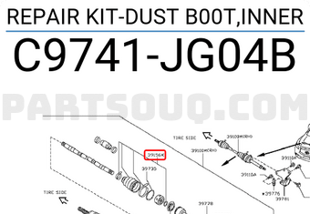 Nissan C9741JG04B REPAIR KIT-DUST B00T,INNER