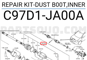 Nissan C97D1JA00A REPAIR KIT-DUST B00T,INNER