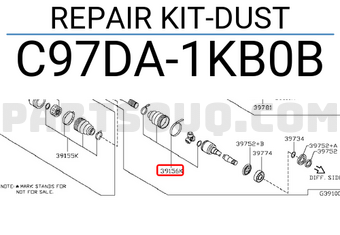 Nissan C97DA1KB0B REPAIR KIT-DUST