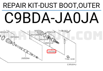 Nissan C9BDAJA0JA REPAIR KIT-DUST BOOT,OUTER