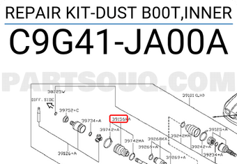 Nissan C9G41JA00A REPAIR KIT-DUST B00T,INNER