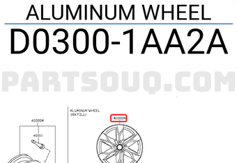 Nissan D03001AA2A ALUMINUM WHEEL