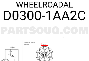 Nissan D03001AA2C WHEELROADAL