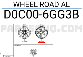 Nissan D0C006GG3B WHEEL ROAD AL