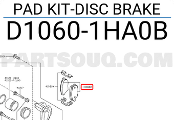 Nissan D10601HA0B PAD KIT-DISC BRAKE