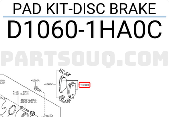 Nissan D10601HA0C PAD KIT-DISC BRAKE