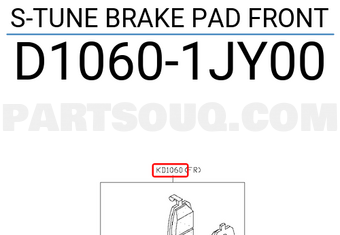 Nissan D10601JY00 S-TUNE BRAKE PAD FRONT