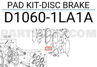 Nissan D10601LA1A PAD KIT-DISC BRAKE