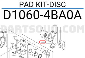 Nissan D10604BA0A PAD KIT-DISC
