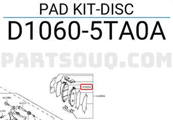 Nissan D10605TA0A PAD KIT-DISC