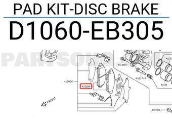 Nissan D1060EB305 PAD KIT-DISC BRAKE