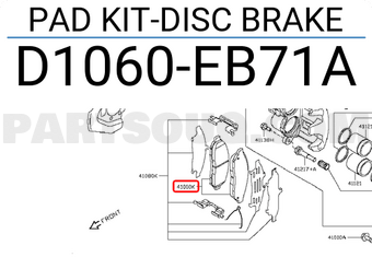 Nissan D1060EB71A PAD KIT-DISC BRAKE