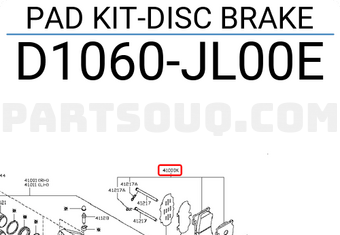Nissan D1060JL00E PAD KIT-DISC BRAKE
