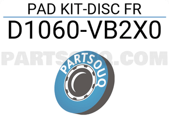 Nissan D1060VB2X0 PAD KIT-DISC FR