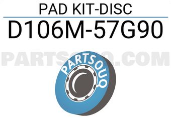 Nissan D106M57G90 PAD KIT-DISC