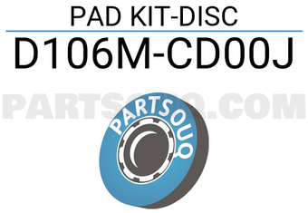 Nissan D106MCD00J PAD KIT-DISC