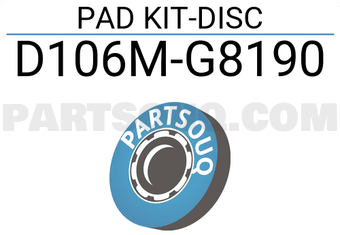 Nissan D106MG8190 PAD KIT-DISC