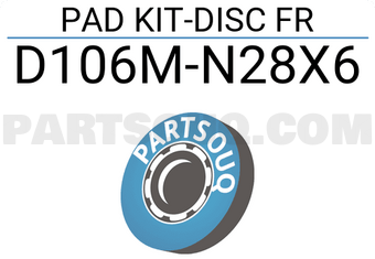 Nissan D106MN28X6 PAD KIT-DISC FR