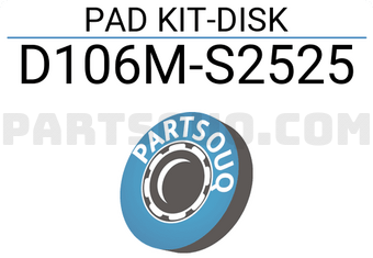 Nissan D106MS2525 PAD KIT-DISK