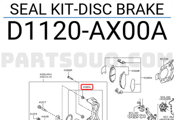 Nissan D1120AX00A SEAL KIT-DISC BRAKE