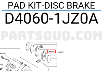 Nissan D40601JZ0A PAD KIT-DISC BRAKE