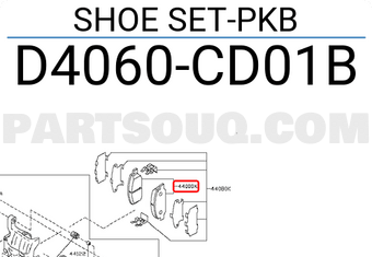 Nissan D4060CD01B SHOE SET-PKB