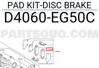 Nissan D4060EG50C PAD KIT-DISC BRAKE