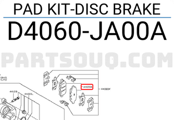 Nissan D4060JA00A PAD KIT-DISC BRAKE