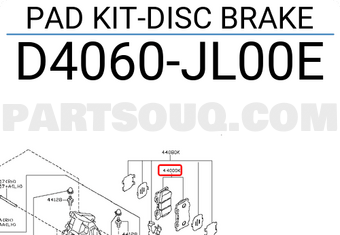 Nissan D4060JL00E PAD KIT-DISC BRAKE