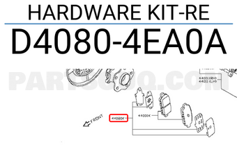 Nissan D40804EA0A HARDWARE KIT-RE