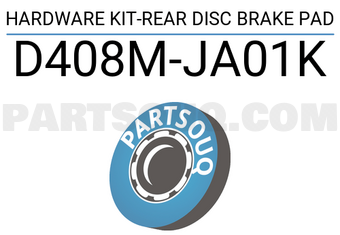 Nissan D408MJA01K HARDWARE KIT-REAR DISC BRAKE PAD