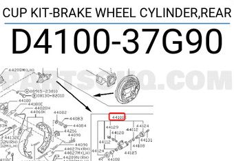 Nissan D410037G90 CUP KIT-BRAKE WHEEL CYLINDER,REAR