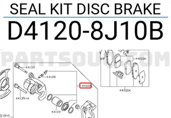 Nissan D41208J10B SEAL KIT DISC BRAKE
