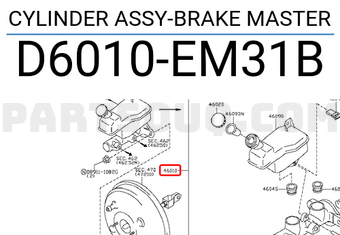 Nissan D6010EM31B CYLINDER ASSY-BRAKE MASTER