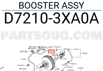 Nissan D72103XA0A BOOSTER ASSY