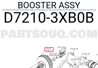 Nissan D72103XB0B BOOSTER ASSY