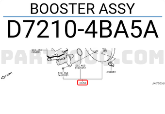 Nissan D72104BA5A BOOSTER ASSY