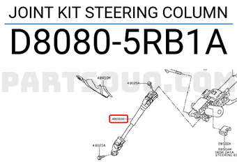 Nissan D80805RB1A JOINT KIT STEERING COLUMN