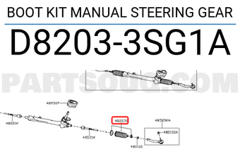 Nissan D82033SG1A BOOT KIT MANUAL STEERING GEAR