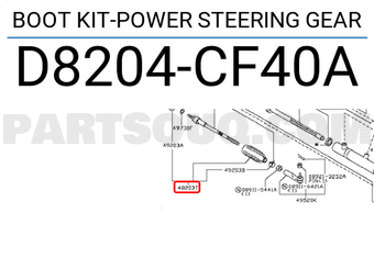 Nissan D8204CF40A BOOT KIT-POWER STEERING GEAR