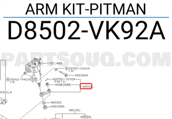 Nissan D8502VK92A ARM KIT-PITMAN