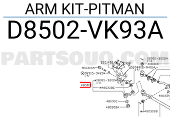 Nissan D8502VK93A ARM KIT-PITMAN