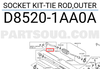 Nissan D85201AA0A SOCKET KIT-TIE ROD,OUTER